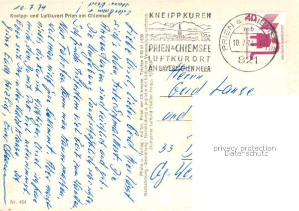 Prien Chiemsee Kneipp Luftkurort Fliegeraufnahme – Bild 2