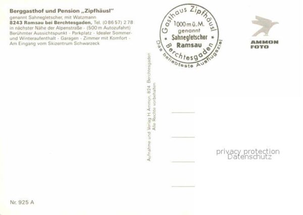 Ramsau Berchtesgaden Berggasthof Pension Zipfhäusl Sahneglet – Bild 2
