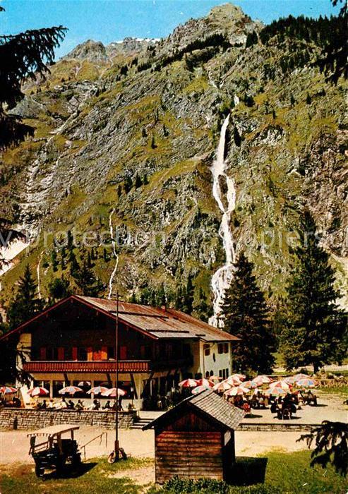 Oberstdorf Berggasthof Oytalhaus Wasserfall Allgäu