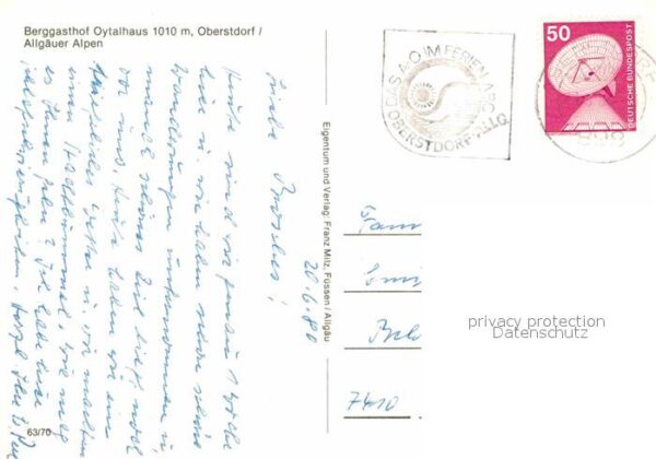 Oberstdorf Berggasthof Oytalhaus Wasserfall Allgäu – Bild 2