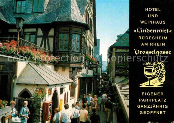Ruedesheim Rhein Hotel und Weinhaus Lindenwirt Drosselga