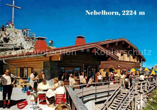 Oberstdorf Nebelhorn Gipfelhütte mit Aussichtsterr