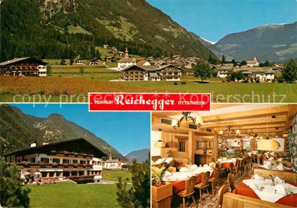 Uttenheim Suedtirol Teilansicht mit Alpenblick Pension Reic