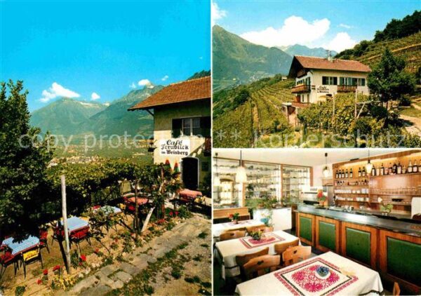 Dorf Tirol Cafe Fernblick im Weinberg Alpenblick