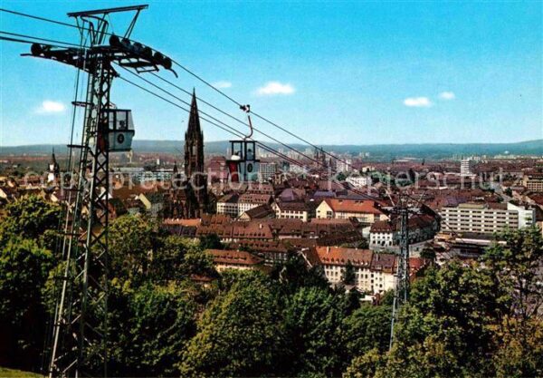 Freiburg Breisgau Schlossbergseilbahn Blick zum Dattler M