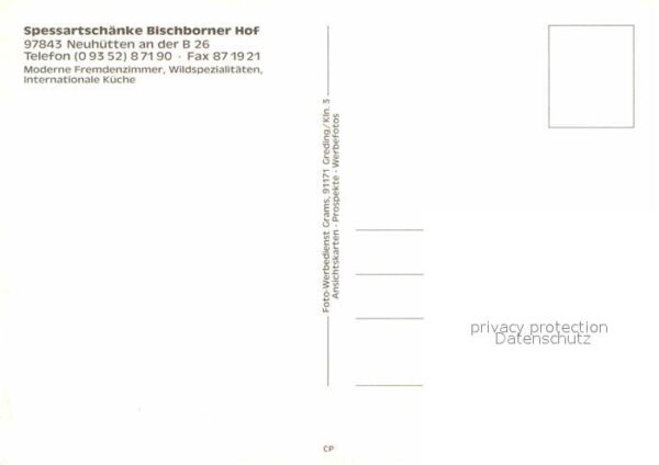 Neuhuetten Unterfranken Spessartschänke Bischborner Hof – Bild 2