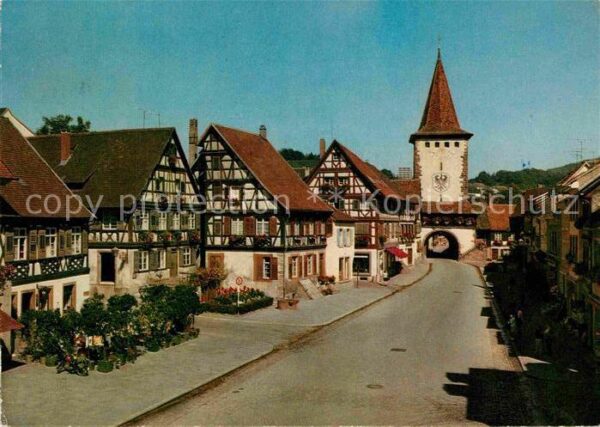 Gengenbach Victor Kretz Strasse Fachwerkhäuser Tur