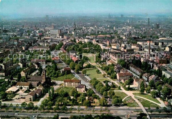 Dortmund Blick auf die Stadt Fliegeraufnahme