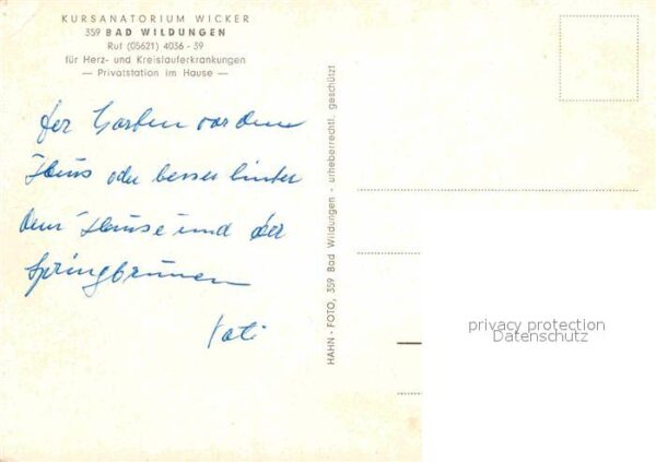 Bad Wildungen Kursanatorium Wicker – Bild 2