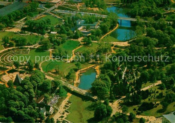 Essen Ruhr Teilansicht Grugapark Fliegeraufnahme