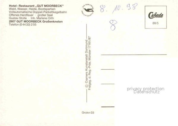 Grossenkneten Hotel Restaurant Gut Moorbeck See Flieg – Bild 2