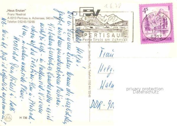 Pertisau Achensee Hotel Pension Haus Enzian Alpen – Bild 2