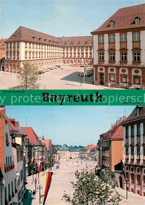 Bayreuth Altes Schloss Marktplatz mit Fussgänger
