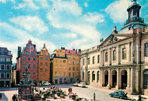 Stockholm Markt Brunnen Altstadt