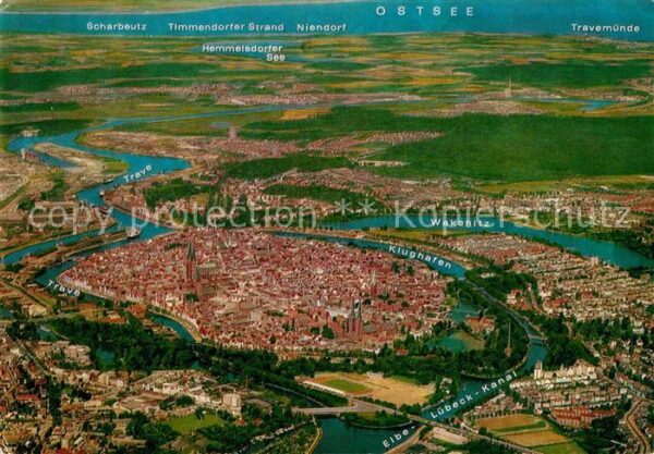 Luebeck Fliegeraufnahme