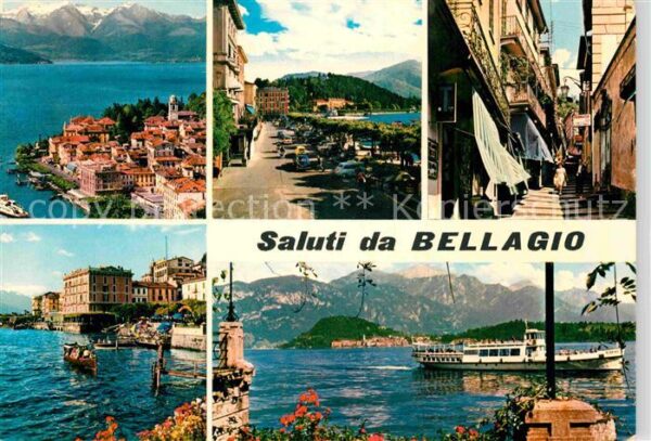 Bellagio Lago di Como Panorama Promenade Gässchen Fahrgastsch