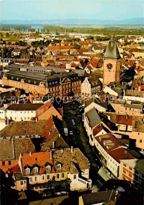 Speyer Rhein Stadtmitte mit Altpörtel Fliegeraufnahm