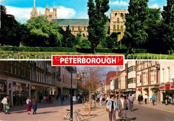 Peterborough Cathedral from Bishopsgate Gardens Long