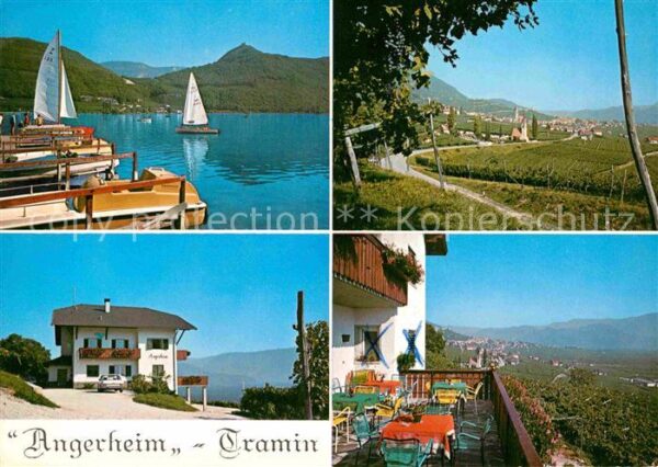 Tramin Weinstrasse  Angerheim Terrasse Panorama Seglerhafen