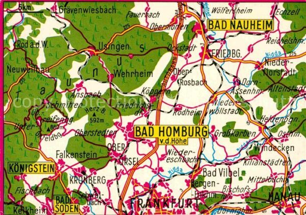 Bad Homburg Gebietskarte