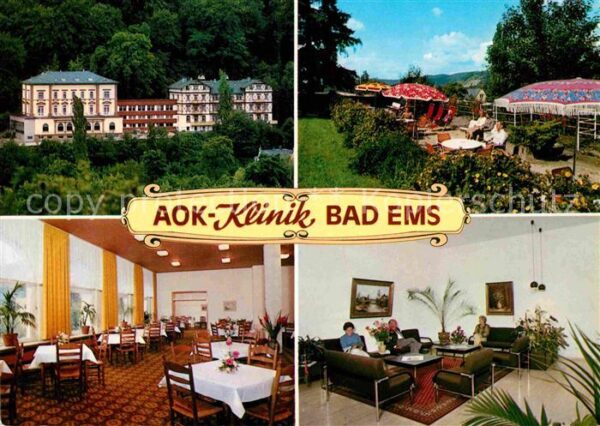 Bad Ems AOK Rehaklinik Gartenterrasse Speisesaa