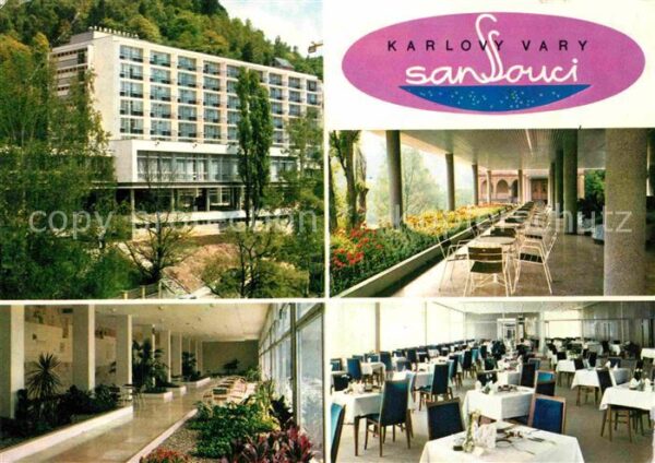 Karlovy Vary Sanatorium Sanssouci Terrasse Speisesaa