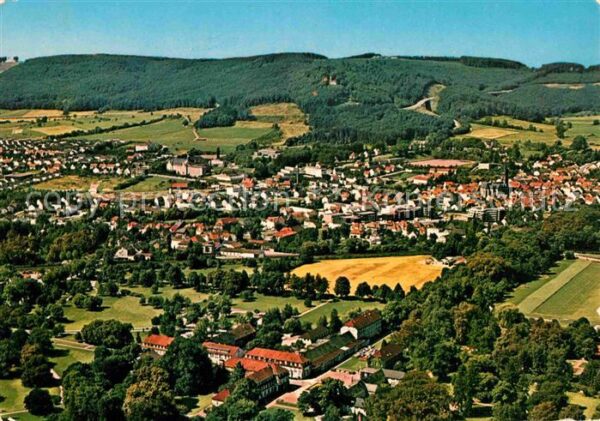 Bad Driburg Fliegeraufnahme mit Eggegebirge