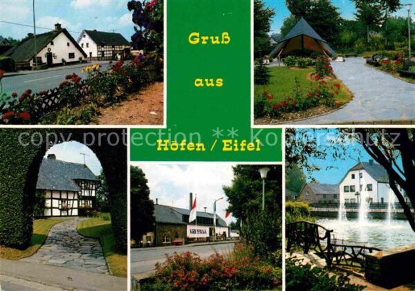 Hoefen Monschau Strassenpartie Park Tor Fachwerkhaus Sp