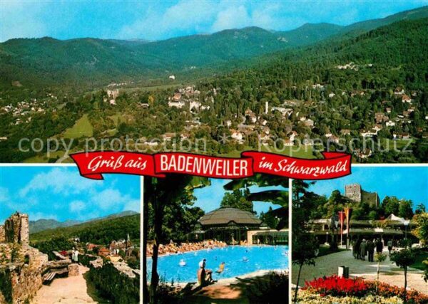 Badenweiler Panorama Burgruine Thermalbad