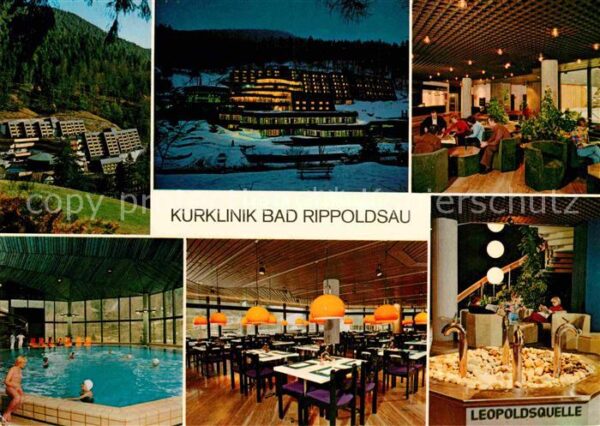 Bad Rippoldsau Schwarzwald Kurklinik mit Kurmittelhaus Hallenbad S
