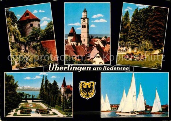 Ueberlingen Bodensee Turm Kirche Park Segelregatta