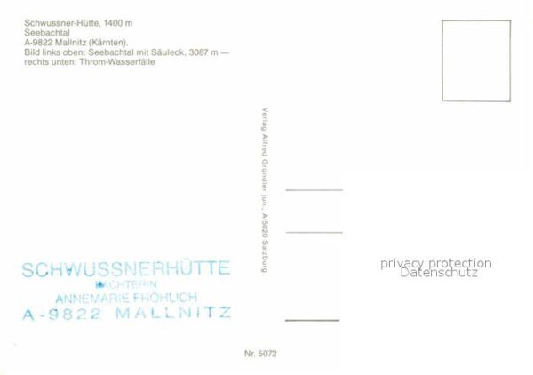 Mallnitz Kaernten Schwüssnerhütte Seebachtal Gaststube Th – Bild 2
