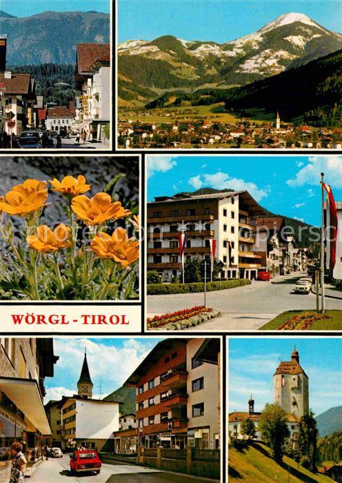 Woergl Tirol Dorfpartie Panorama Strassenpartien Kir