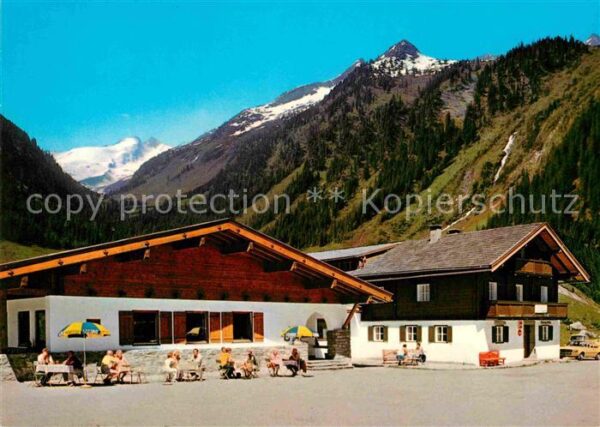Finkau Gerlos Alpengasthaus Finkau mit Reichelspitzgr