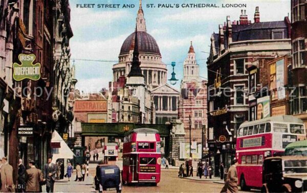London Fleet Street and St Pauls Cathedral Dop