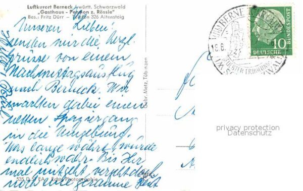 Berneck Altensteig Teilansicht Luftkurort Gasthaus Pension – Bild 2