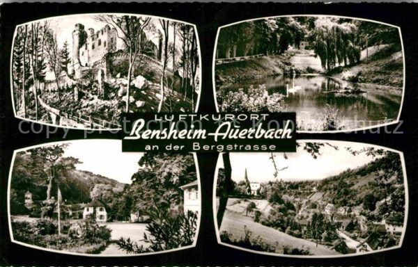 Auerbach Bergstrasse Teilansichten Luftkurort Schloss Schwan