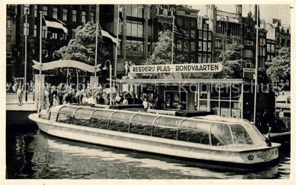 Amsterdam Niederlande Reederij Plas Rondvaarten Grachten Rund