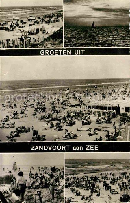 Zandvoort Holland Strand Gaststätte Sonnenuntergang am Me