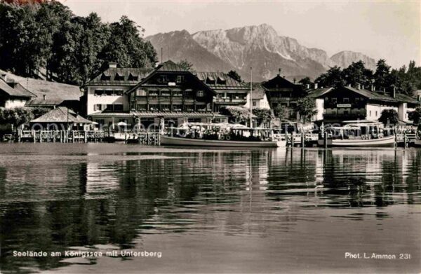 Koenigssee Seelände am Königssee mit Untersberg
