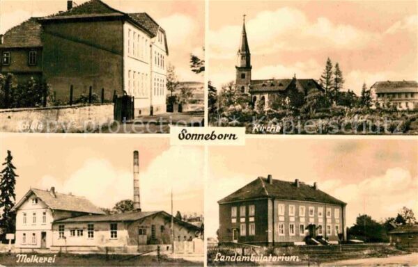 Sonneborn Gotha Gebäude Kirche Molkerei Landambulatoriu