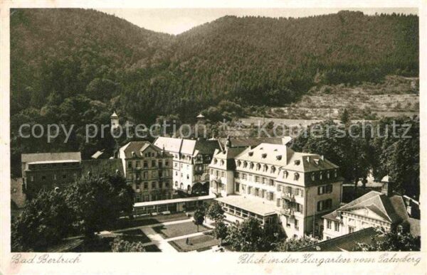 Bad Bertrich Blick in den Kurgarten vom Palmberg