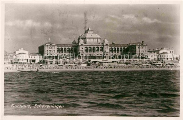 Scheveningen Kurhaus Strand Ansicht vom Meer aus