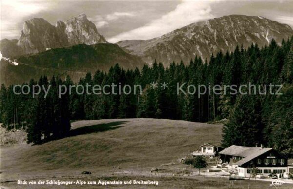 Pfronten Blick von der Schlossanger Alpe zum Agg