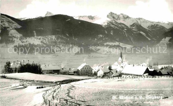 St Michael Lungau Ortsansicht mit Kirche Alpen