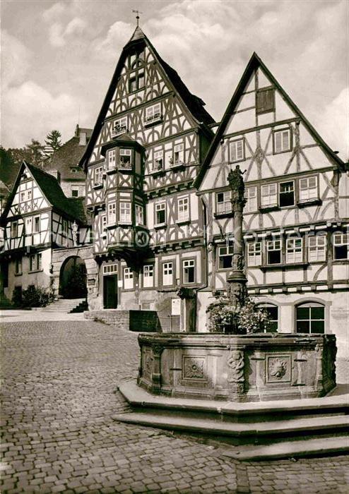 Miltenberg Main Marktplatz Fachwerkhäuser Brunnen erbau