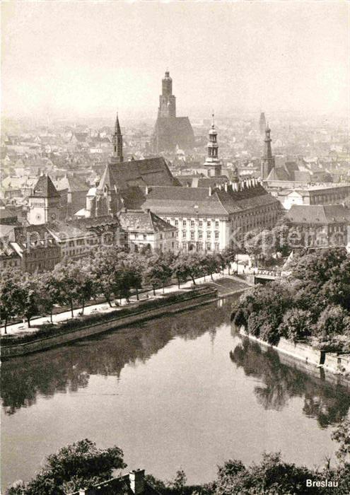 Breslau Niederschlesien Stadtansicht von der Kreuzkirche aus