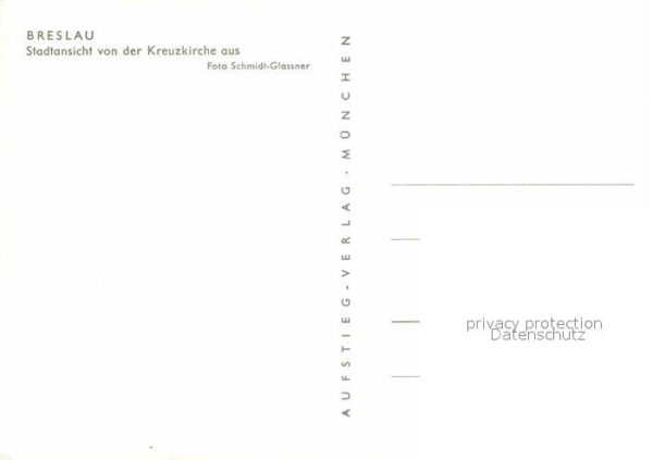 Breslau Niederschlesien Stadtansicht von der Kreuzkirche aus – Bild 2