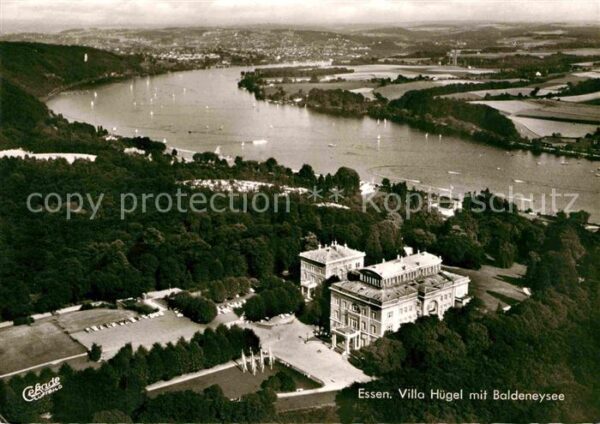 Essen Ruhr Villa Hügel mit Baldeneysee Fliegeraufn