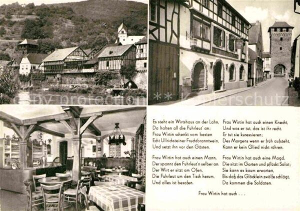 Dausenau Altes historisches Wirtshaus an der Lah
